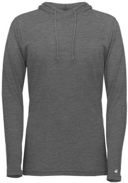 Exclusive Online Offer Badger Sport 496500 Tri-Blend Surplice Women's Hoodie Tee - Graphite Heather Exclusive Online Offer Badger Sport 496500 Tri-Blend Surplice Women's Hoodie Tee - Graphite Heather
