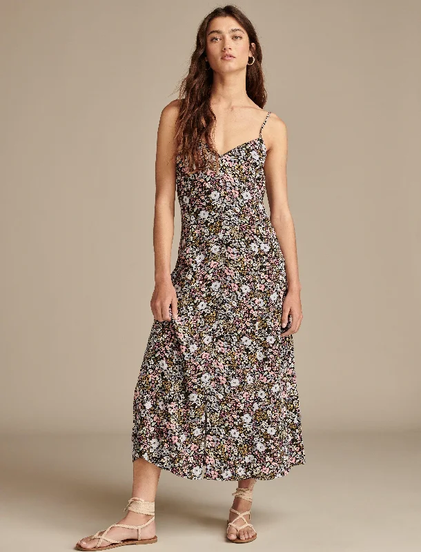 New Markdowns Lucky Brand Women's Button Front Slip Dress