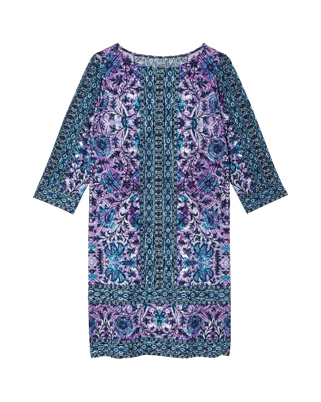 One-DAY Sale Zelda Shift Dress | Purple / Teal