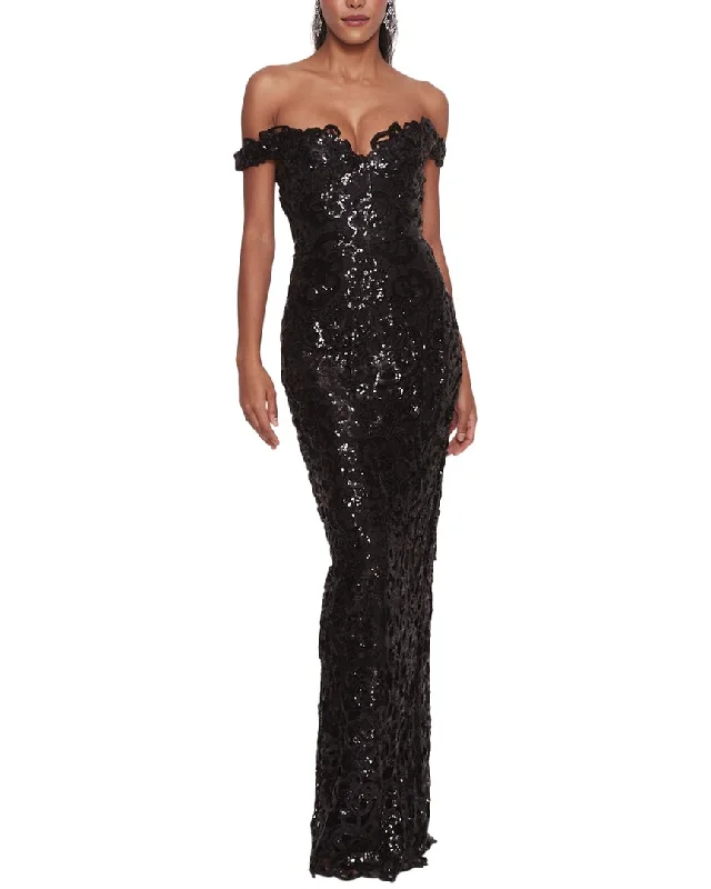 Limited Availability Marchesa Notte Sequin Column Gown