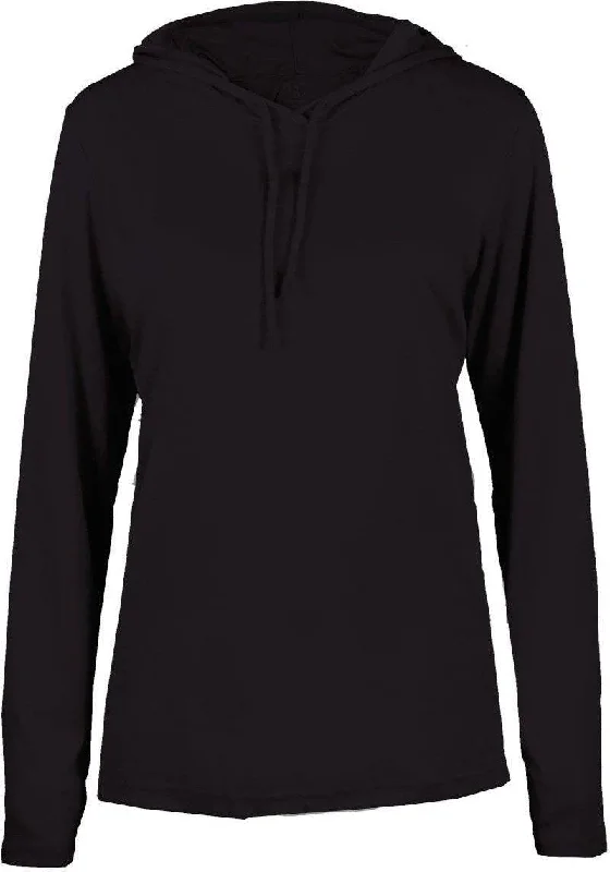 Savings Galore Badger Sport 4165 B-Core Long Sleeve Ladies Hoodie Tee - Black