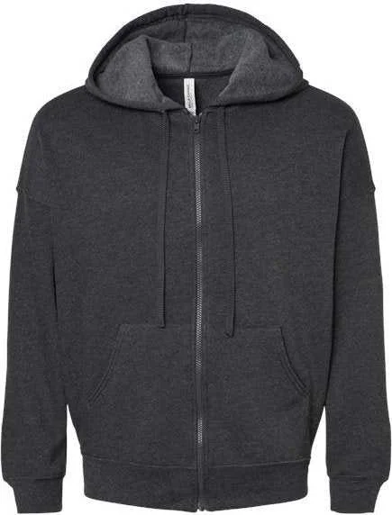 Super Deal Bella + Canvas 3759 Unisex Sponge Fleece DTM Full-Zip Hoodie - Dark Gray Heather Super Deal Bella + Canvas 3759 Unisex Sponge Fleece DTM Full-Zip Hoodie - Dark Gray Heather
