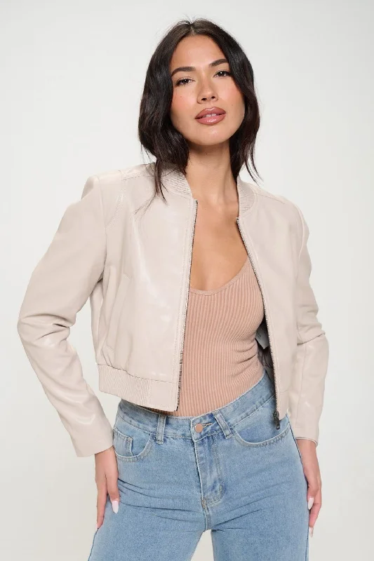 Exclusive Access Coalition LA Zip Up Cropped Bomber Jacket