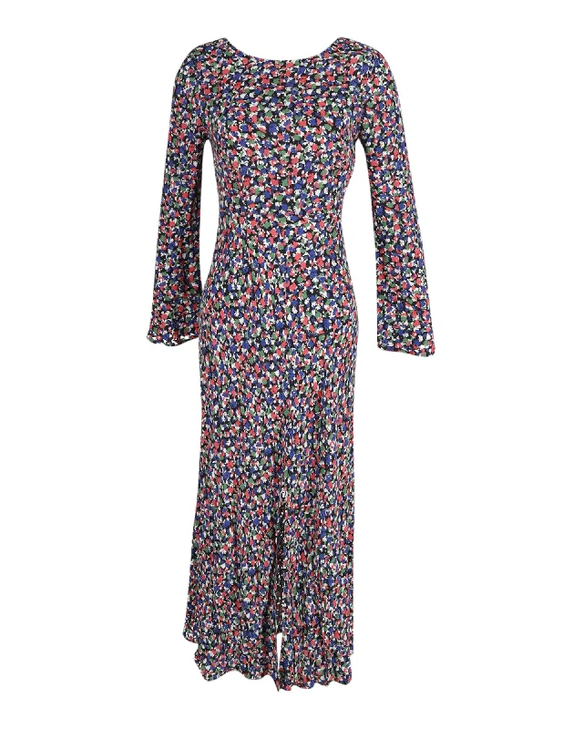 Time-Limited Offer Rixo Mimi Long Sleeves Maxi Dress in Floral Print Viscose