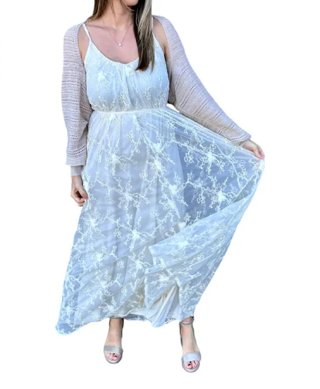 Limited Edition Can't Stop The Spring Dress In Off White