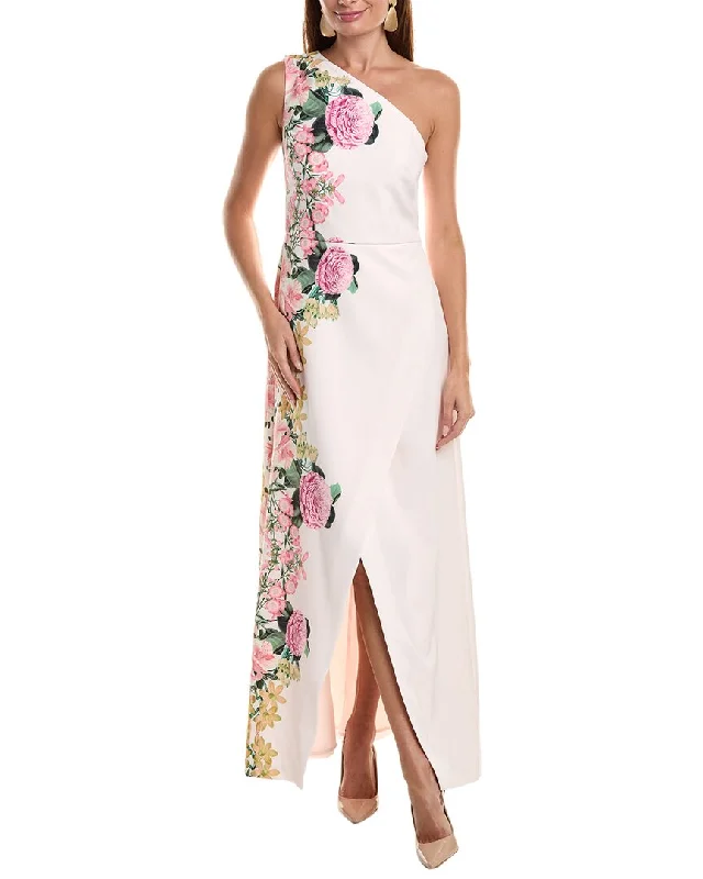 Daily Deals Kay Unger Carissa One-Shoulder Gown