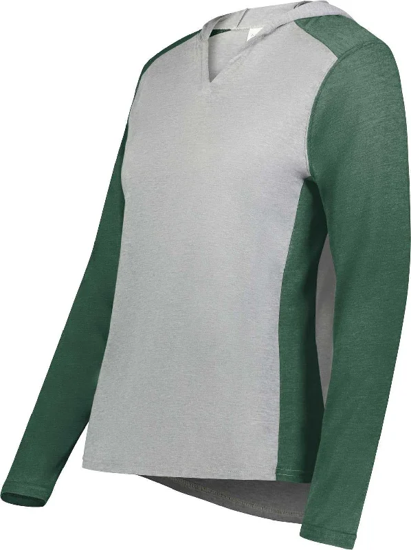 Act Fast Augusta 6902 Ladies Gameday Vintage Hoodie - Gray Heather Dark Green Heather Act Fast Augusta 6902 Ladies Gameday Vintage Hoodie - Gray Heather Dark Green Heather