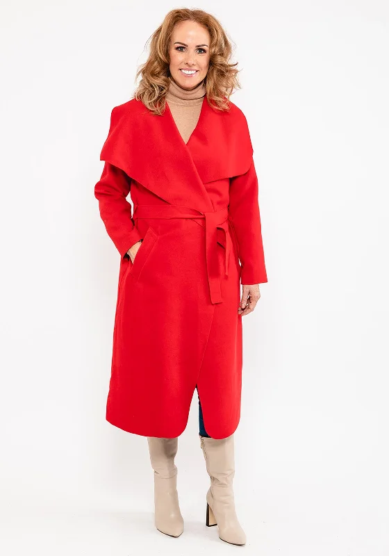 Shop and Save Seventy1 One Size Wrap Coat, Red