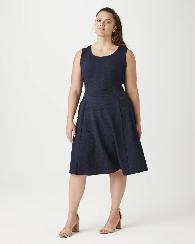 Exclusive Online Offer Ortiga Fit and Flare Dress | Navy