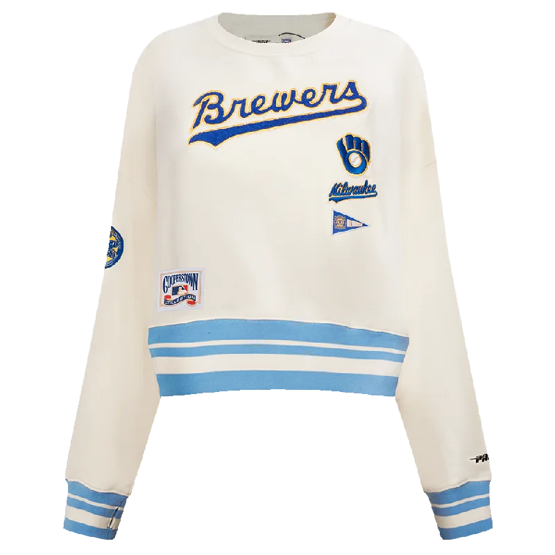 Daily Deals SUDADERA DE CUELLO REDONDO MLB MILWAUKEE BREWERS RETRO CLASSICS PARA MUJER Daily Deals SUDADERA DE CUELLO REDONDO MLB MILWAUKEE BREWERS RETRO CLASSICS PARA MUJER