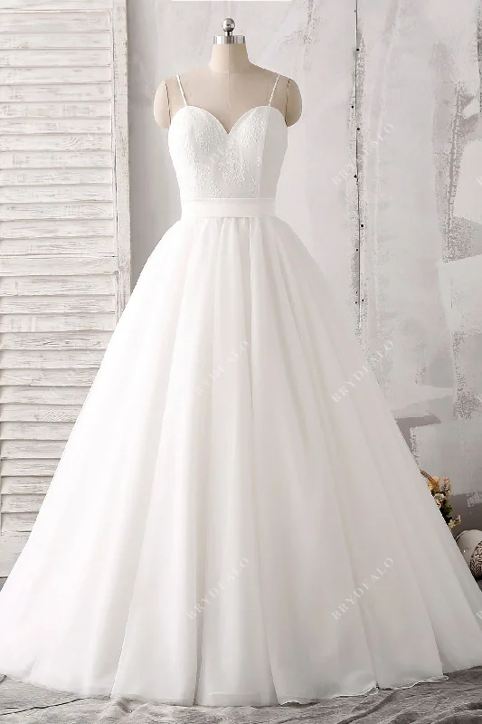 Instant Savings Spaghetti Straps Sweetheart A-line Wedding Dress