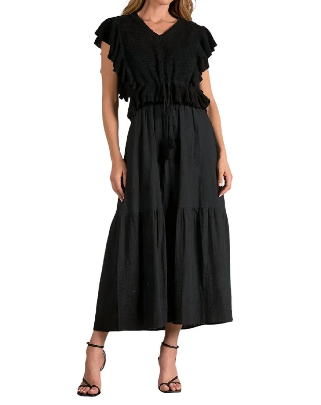 Limited Time Offer Aurora Two Piece Dress In Black