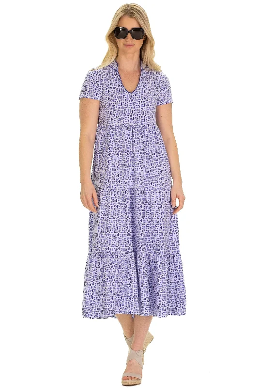 Super Sale The Magnolia Dress in Blue Basketweave