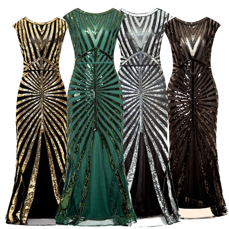 Exclusive Online Offer Sequin Bodycon Slit Sleeveless Maxi Dress