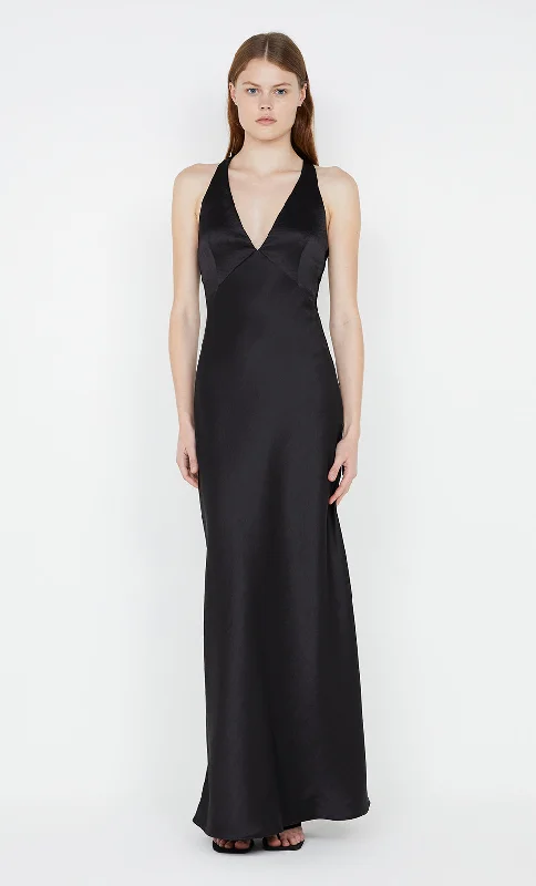 Inventory Reduction THE DREAMER V NECK DRESS - BLACK