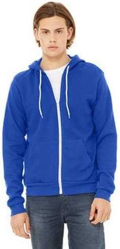 New Deals Bella + Canvas 3739 Unisex Poly-Cotton Fleece Full-Zip Hooded Sweatshirt - True Royal New Deals Bella + Canvas 3739 Unisex Poly-Cotton Fleece Full-Zip Hooded Sweatshirt - True Royal