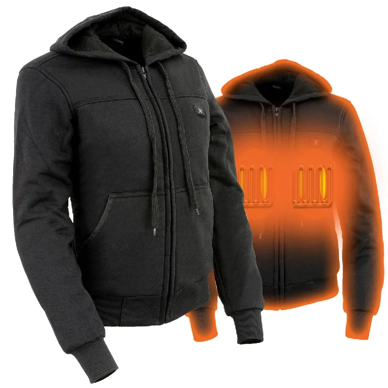 Factory Direct Sale Nexgen Heat MPL2713SET Women Black 'Heated' Front Zipper Fiery Hoodie Jacket for Outdoor Activities w/ Battery Pack Factory Direct Sale Nexgen Heat MPL2713SET Women Black 'Heated' Front Zipper Fiery Hoodie Jacket for Outdoor Activities w/ Battery Pack
