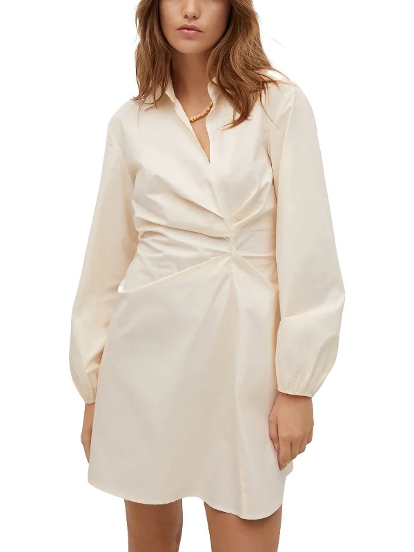 Price Buster Womens Cotton V-Neck Shirtdress