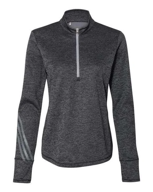 Can't Miss Adidas Women's Brushed Terry Heathered Quarter-Zip Pullover A285