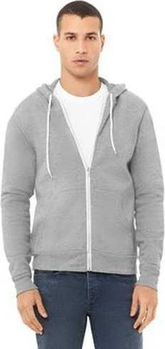 Extra Discounts Bella + Canvas 3739 Unisex Poly-Cotton Fleece Full-Zip Hooded Sweatshirt - Athletic Heather Extra Discounts Bella + Canvas 3739 Unisex Poly-Cotton Fleece Full-Zip Hooded Sweatshirt - Athletic Heather