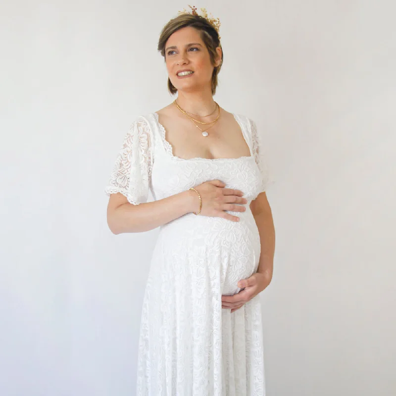 Midnight Madness Maternity Lace Dress #7003