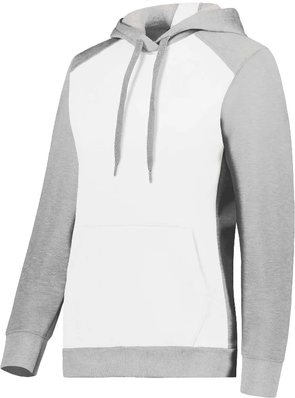Clearance Items Augusta 6867 Ladies Three-Season Fleece Pullover Hoodie - White Gray Heather Clearance Items Augusta 6867 Ladies Three-Season Fleece Pullover Hoodie - White Gray Heather