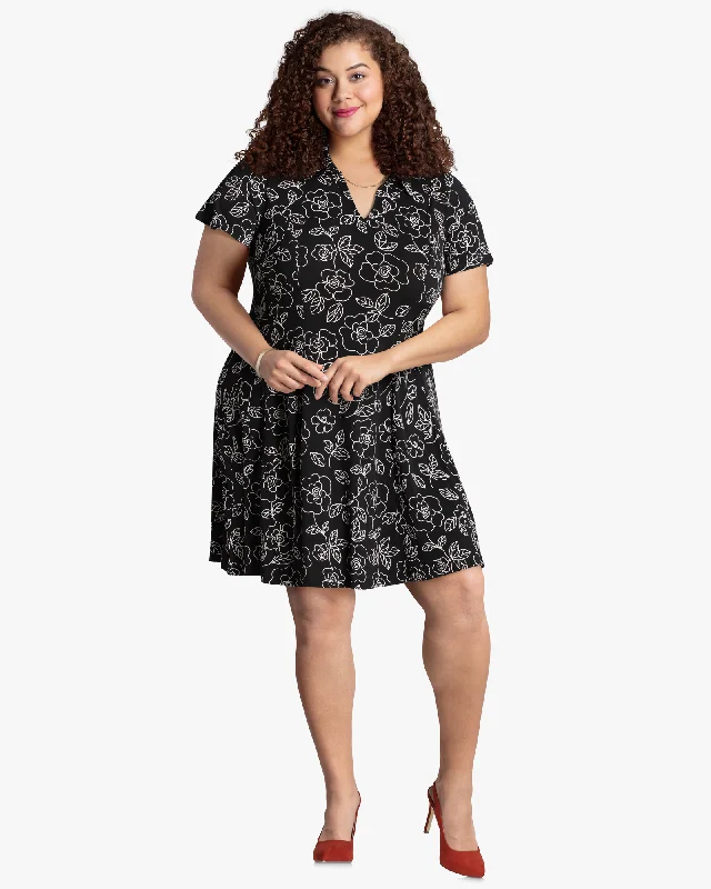 Bonus Savings Dallas Textured Dress | Black / White
