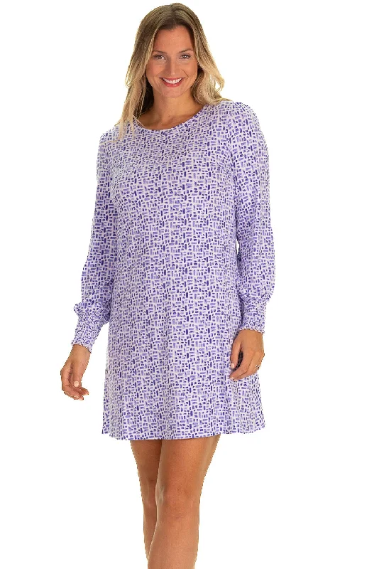 Referral Discount The Danica Dress in Blue Basketweave