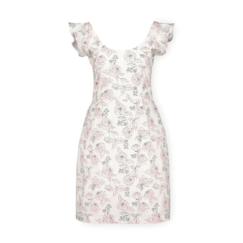 Factory Direct Sale Flutter Sleeve Open Back Dress