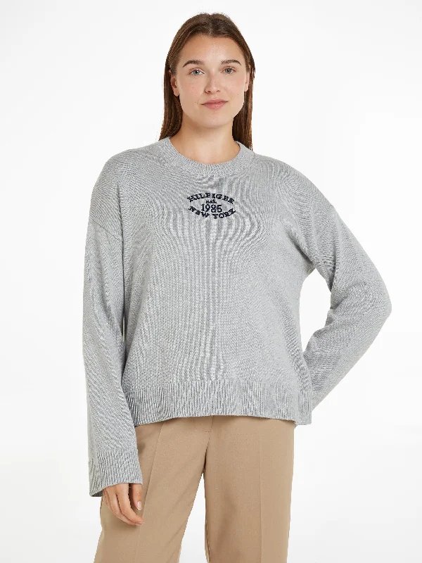 Best Bargains Varsity Graphic Crew Neck Sweater