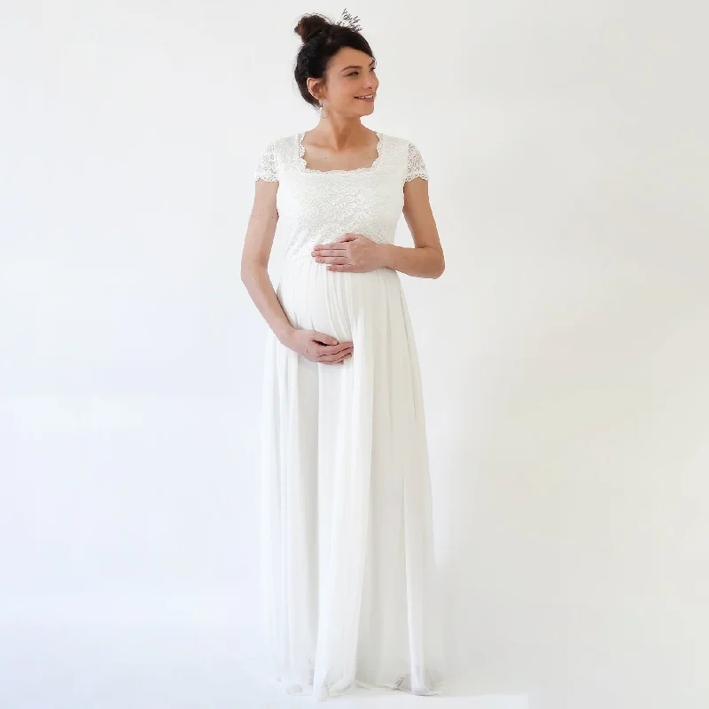 Quick Sale Maternity Cape SleevesDress #7013