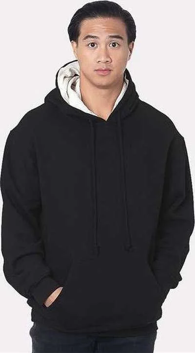 Special Promotion Bayside 930 USA-Made Super Heavy Thermal Lined Hooded Sweatshirt - Black Cream Special Promotion Bayside 930 USA-Made Super Heavy Thermal Lined Hooded Sweatshirt - Black Cream