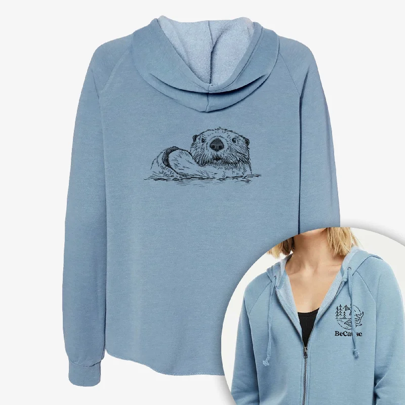 Closeout Sale Northern Sea Otter - Enhydra lutris kenyoni - Women's Cali Wave Zip-Up Sweatshirt Closeout Sale Northern Sea Otter - Enhydra lutris kenyoni - Women's Cali Wave Zip-Up Sweatshirt