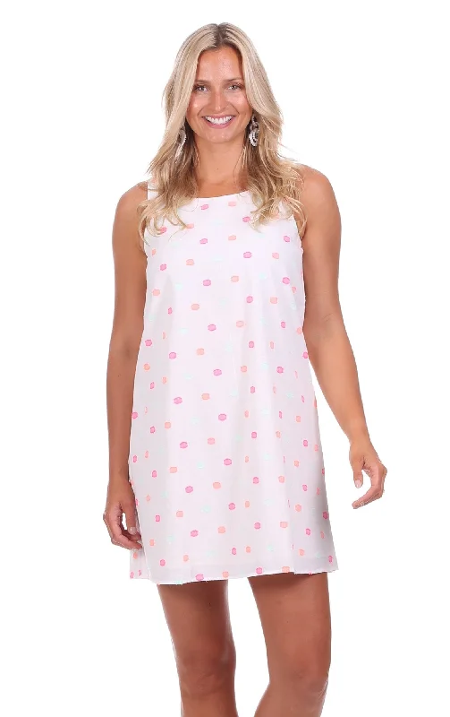 Super Deal Teza Tie Back Dress in Bright Polka Dot