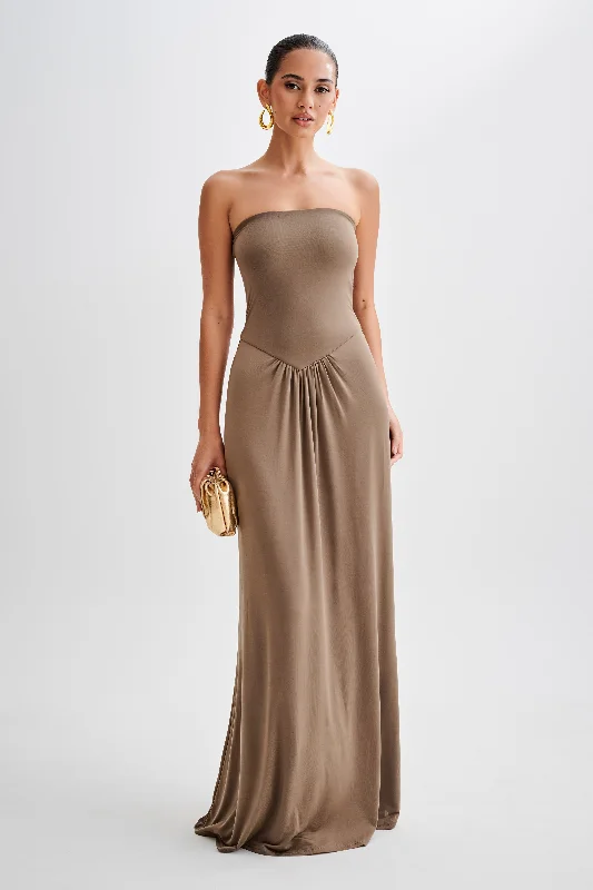 Markdowns Ruby Strapless Slinky Maxi Dress - Coco