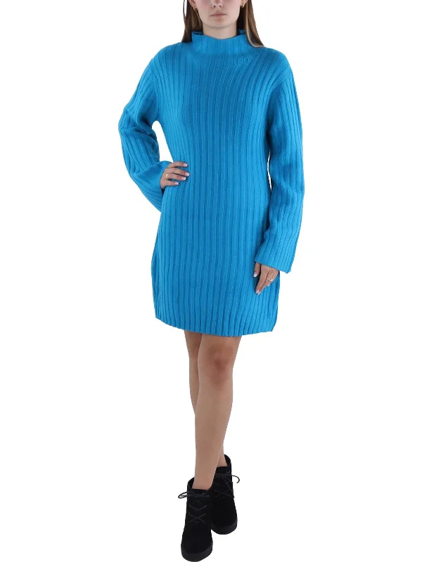 Price Reduction Womens Above Knee Ribbed Sweaterdress