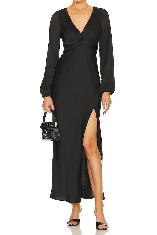 Don't Wait Willow Midi Dress In Blk
