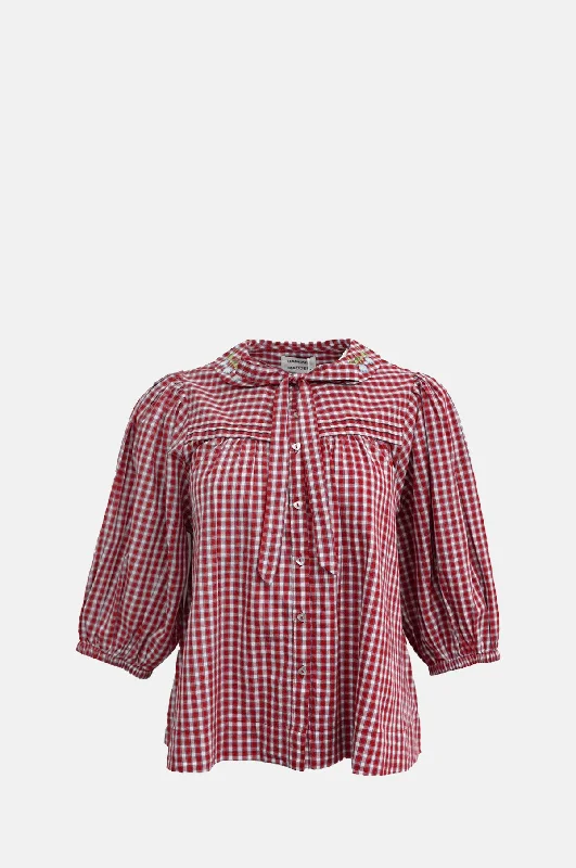 Early Access Mila Blouse Cherry Gingham