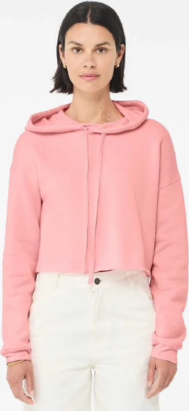 Last Chance Bella + Canvas 7502 Women's Crop Fleece Hoodie - Pink