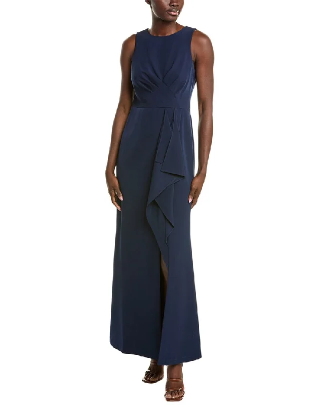 Overstock Sale Eliza J Laguna Crepe Gown