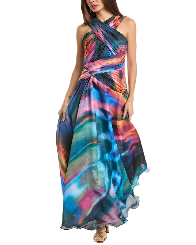 Savings Bonanza Theia Stacy Halter Neck Gown