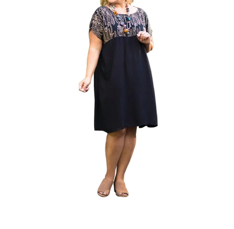 Sneak Peek Sale Shelby Short Sleeve Dress - Plus Size In Sketch