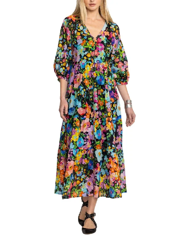Buy Now Johnny Was Wild Blooms Dolman Tiered Dress