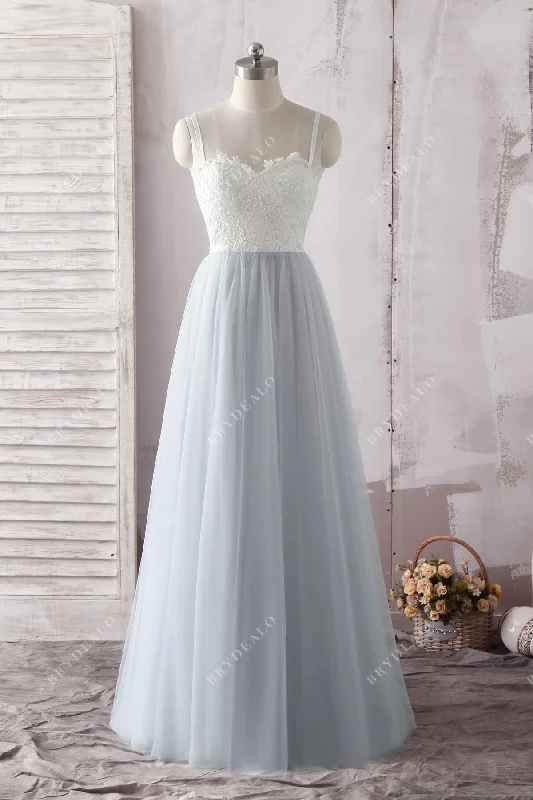 The Best Prices Two Tone Lace Tulle Sweetheart A-line Bridal Gown