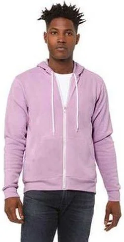 Exclusive Savings Bella + Canvas 3739 Unisex Poly-Cotton Fleece Full-Zip Hooded Sweatshirt - Lilac Exclusive Savings Bella + Canvas 3739 Unisex Poly-Cotton Fleece Full-Zip Hooded Sweatshirt - Lilac