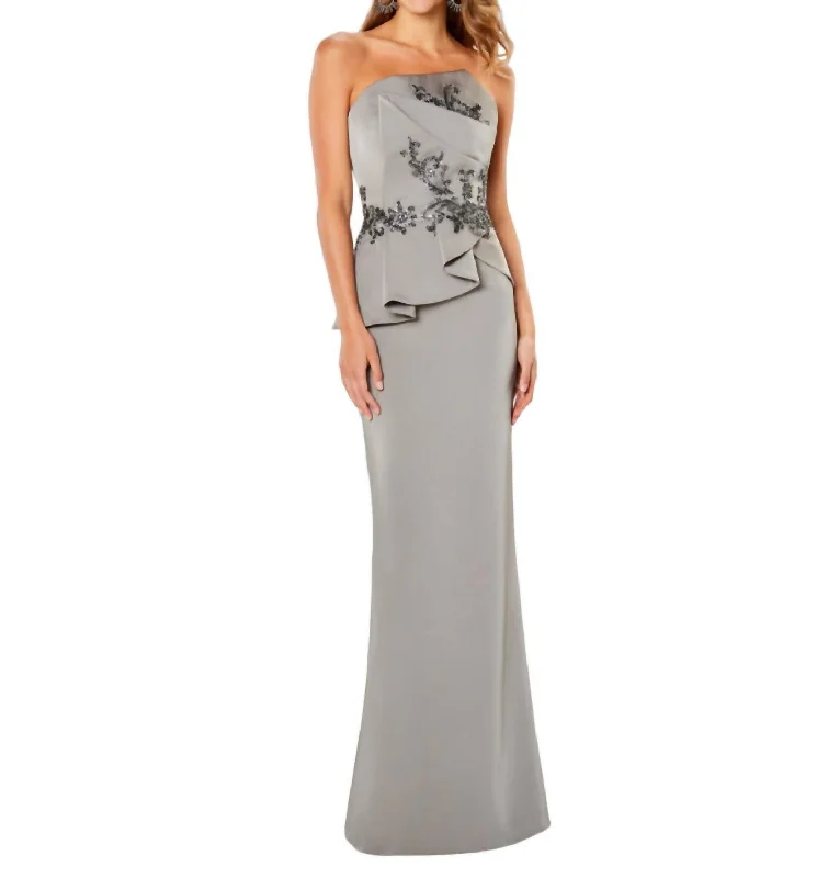 Fantastic Deals Asymmetrical Long Dress In Taupe