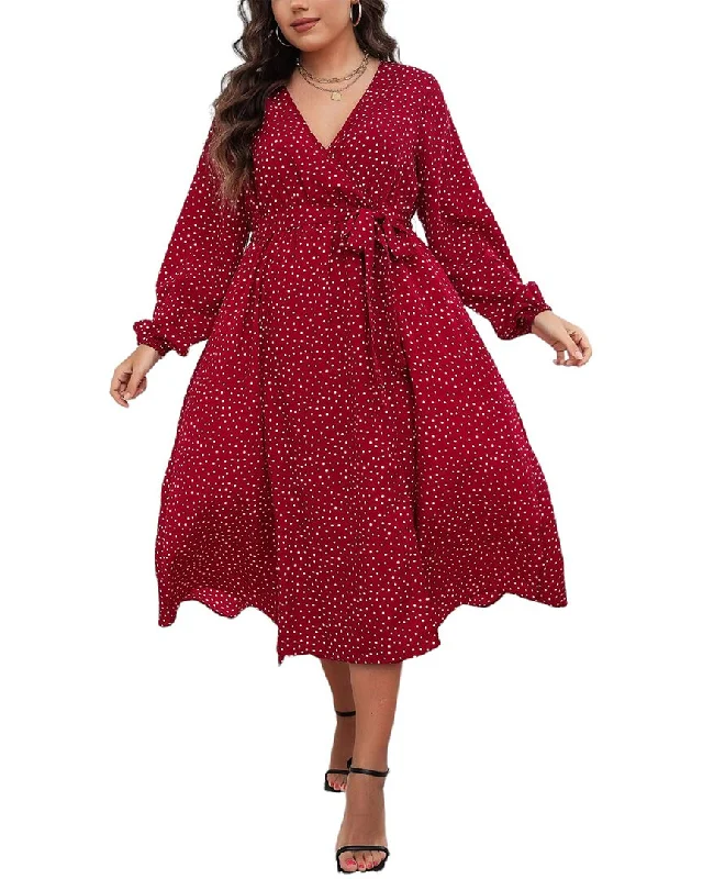 Bonus Savings ROMANISSA Plus Midi Dress