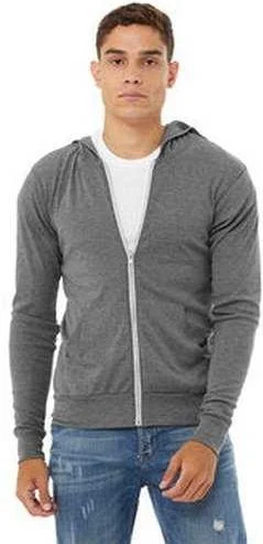 New Arrival Bella + Canvas 3939 Unisex Triblend Full-Zip Lightweight Hoodie - Gray Triblend New Arrival Bella + Canvas 3939 Unisex Triblend Full-Zip Lightweight Hoodie - Gray Triblend
