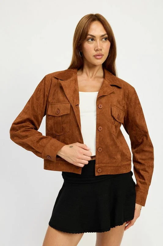 Massive Deals Emory Park Sude Jacket With Pockets