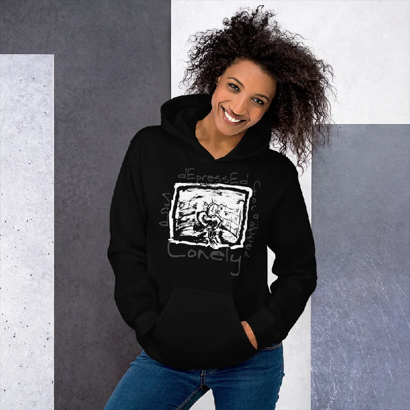 Price Cut Lonely Depressed Sad Forgotten Man Artwork Women's Hoodie Sweatshirt